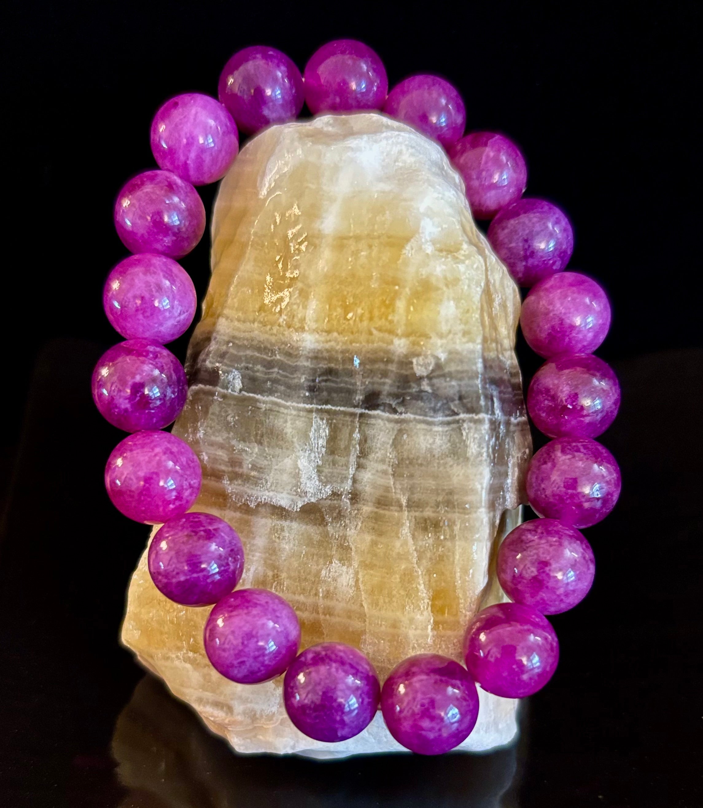 Natural Spodumene (Kunzite) 10mm Reiki-Infused Love & Emotional Healing Bracelet (Medium Wrist) | | Wiccan Center