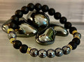 Grounding & Balance Black Obsidian and Hematite Bracelet | | Wiccan Center