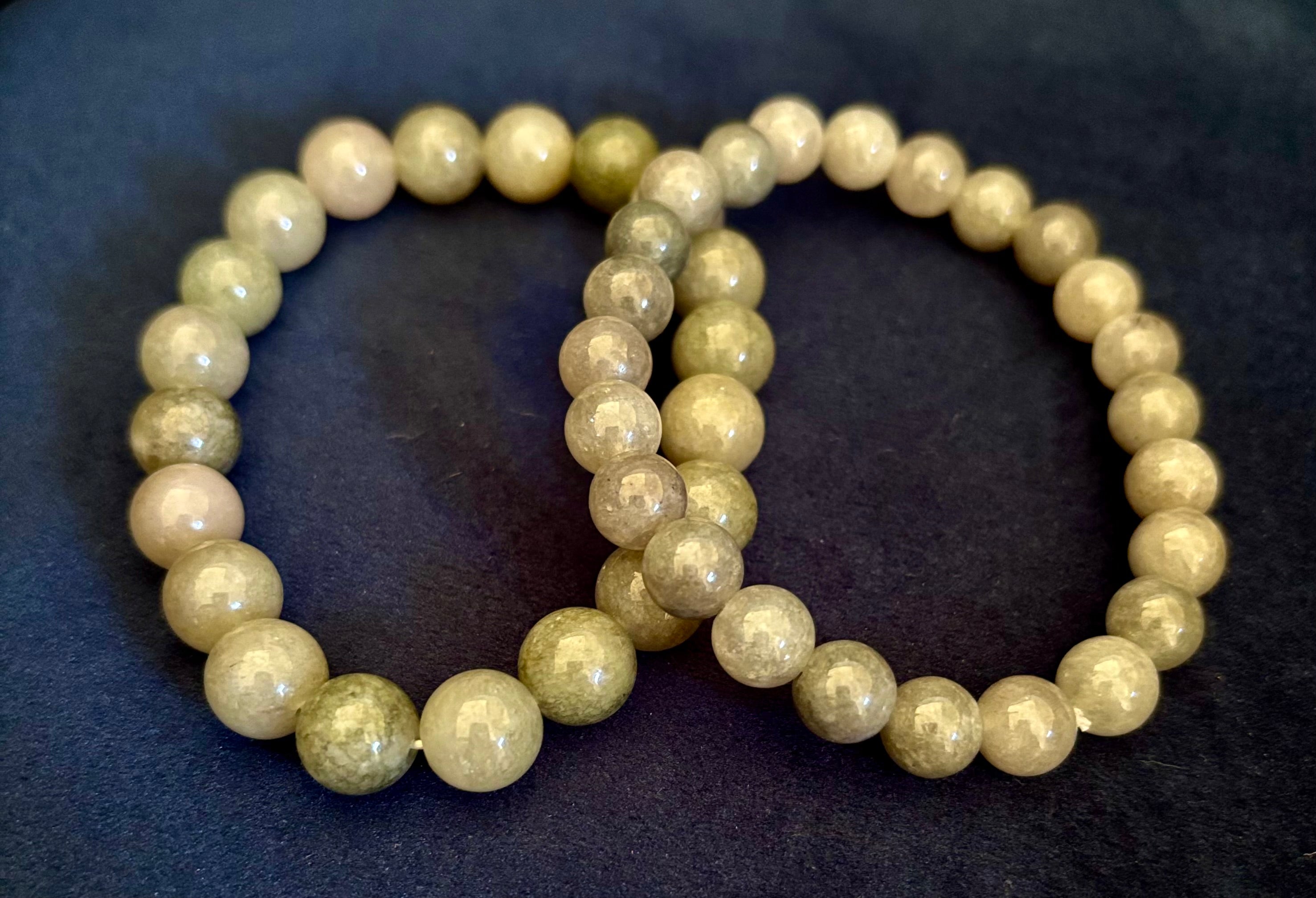 Jade Abundance & Prosperity Bracelet – 8mm or 10mm Beads (Medium to Large Wrists) | | Wiccan Center