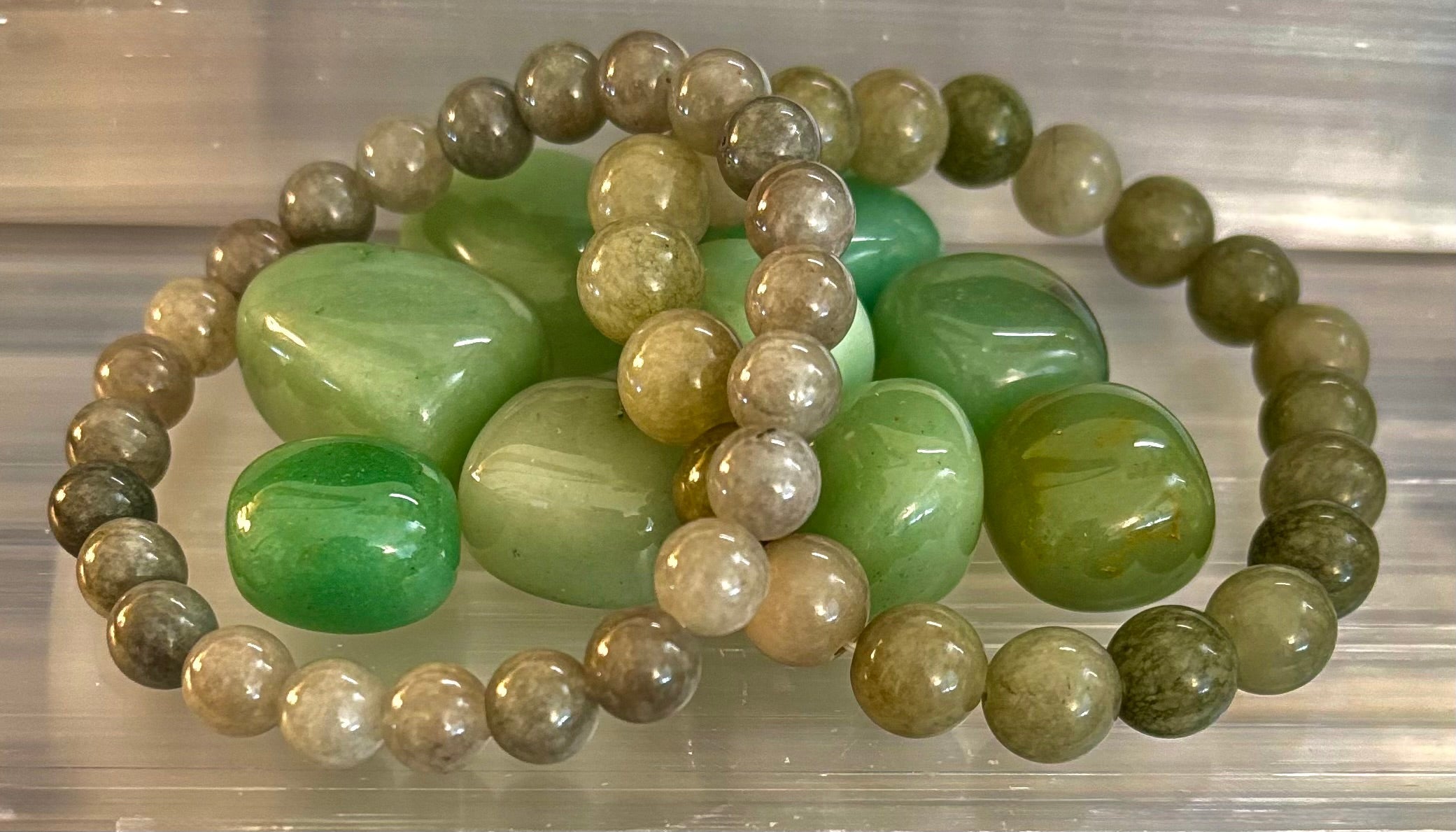 Jade Abundance & Prosperity Bracelet – 8mm or 10mm Beads (Medium to Large Wrists) | | Wiccan Center