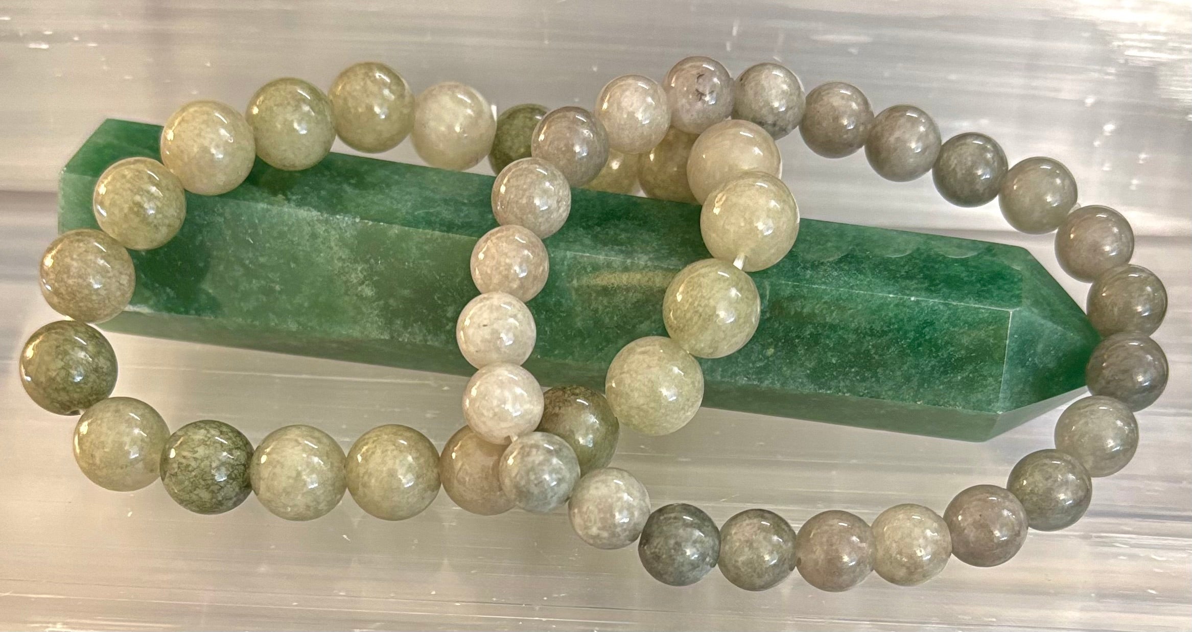 Jade Abundance & Prosperity Bracelet – 8mm or 10mm Beads (Medium to Large Wrists) | | Wiccan Center