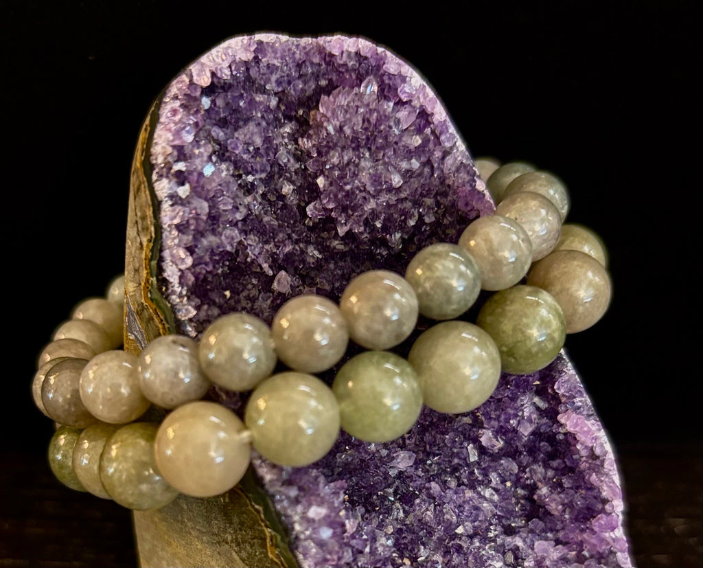 Jade Abundance & Prosperity Bracelet – 8mm or 10mm Beads (Medium to Large Wrists) | | Wiccan Center