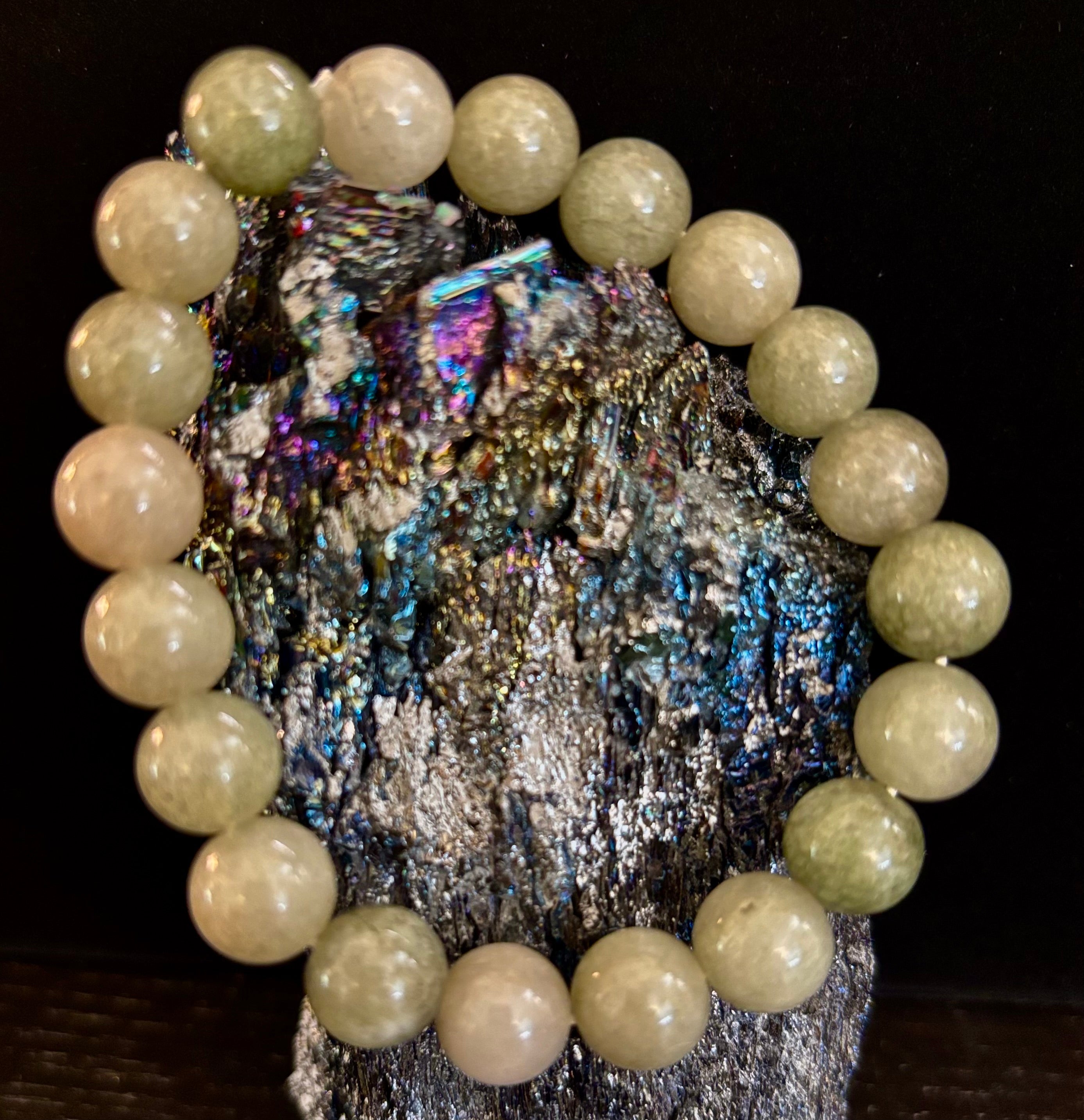 Jade Abundance & Prosperity Bracelet – 8mm or 10mm Beads (Medium to Large Wrists) | | Wiccan Center