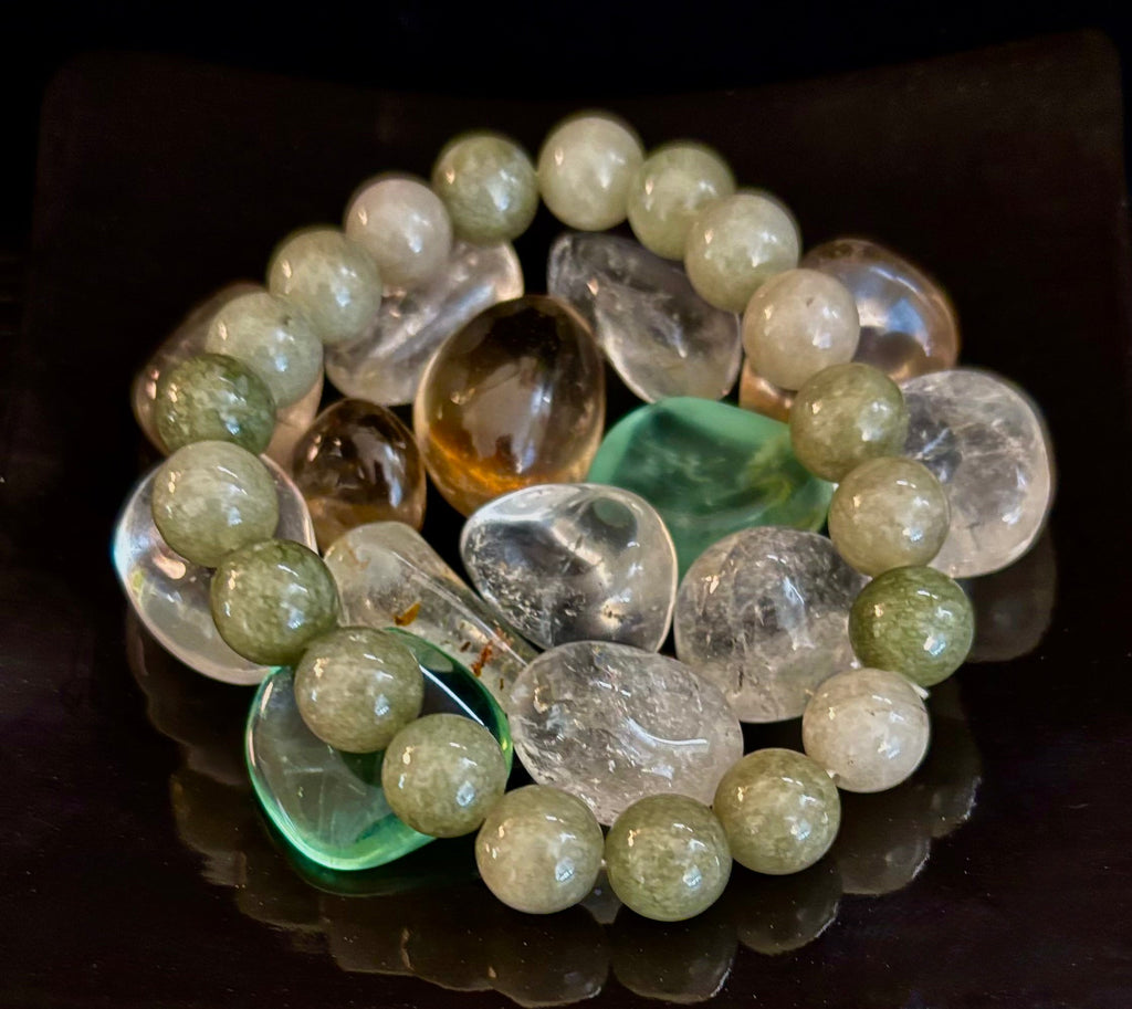 Jade Abundance & Prosperity Bracelet – 8mm or 10mm Beads (Medium to Large Wrists) | | Wiccan Center