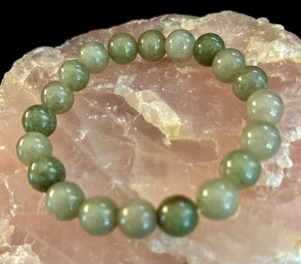 Jade Abundance & Prosperity Bracelet – 8mm or 10mm Beads (Medium to Large Wrists) | | Wiccan Center