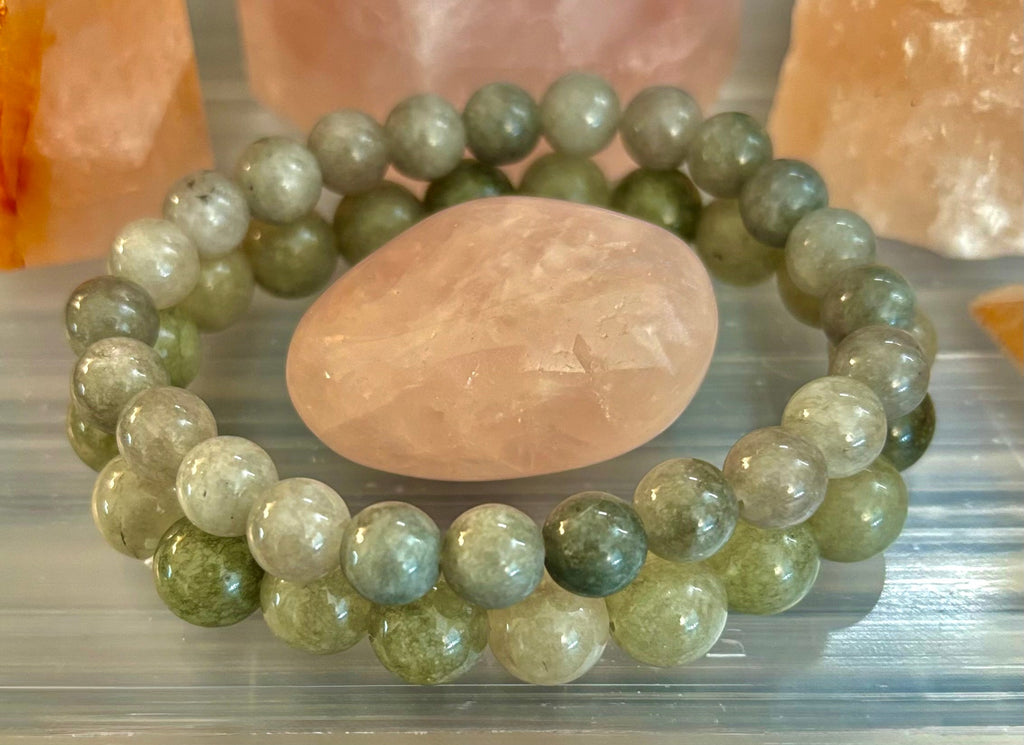 Jade Abundance & Prosperity Bracelet – 8mm or 10mm Beads (Medium to Large Wrists) | | Wiccan Center