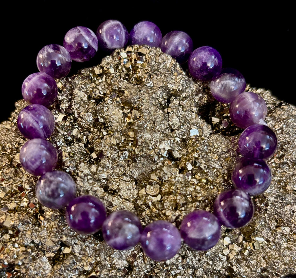 Natural Amethyst Healing Bracelet – 8mm, 10mm, or 12mm Beads | | Wiccan Center