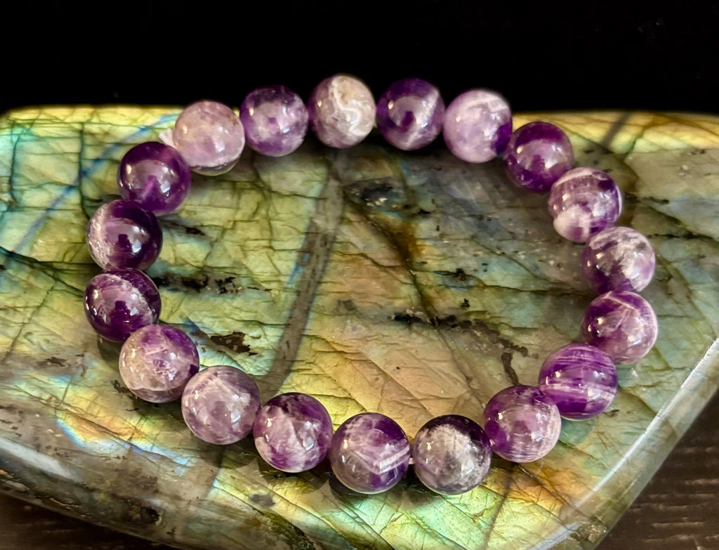 Natural Amethyst Healing Bracelet – 8mm, 10mm, or 12mm Beads | | Wiccan Center