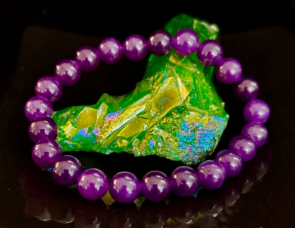 Natural Amethyst Healing Bracelet – 8mm, 10mm, or 12mm Beads | | Wiccan Center