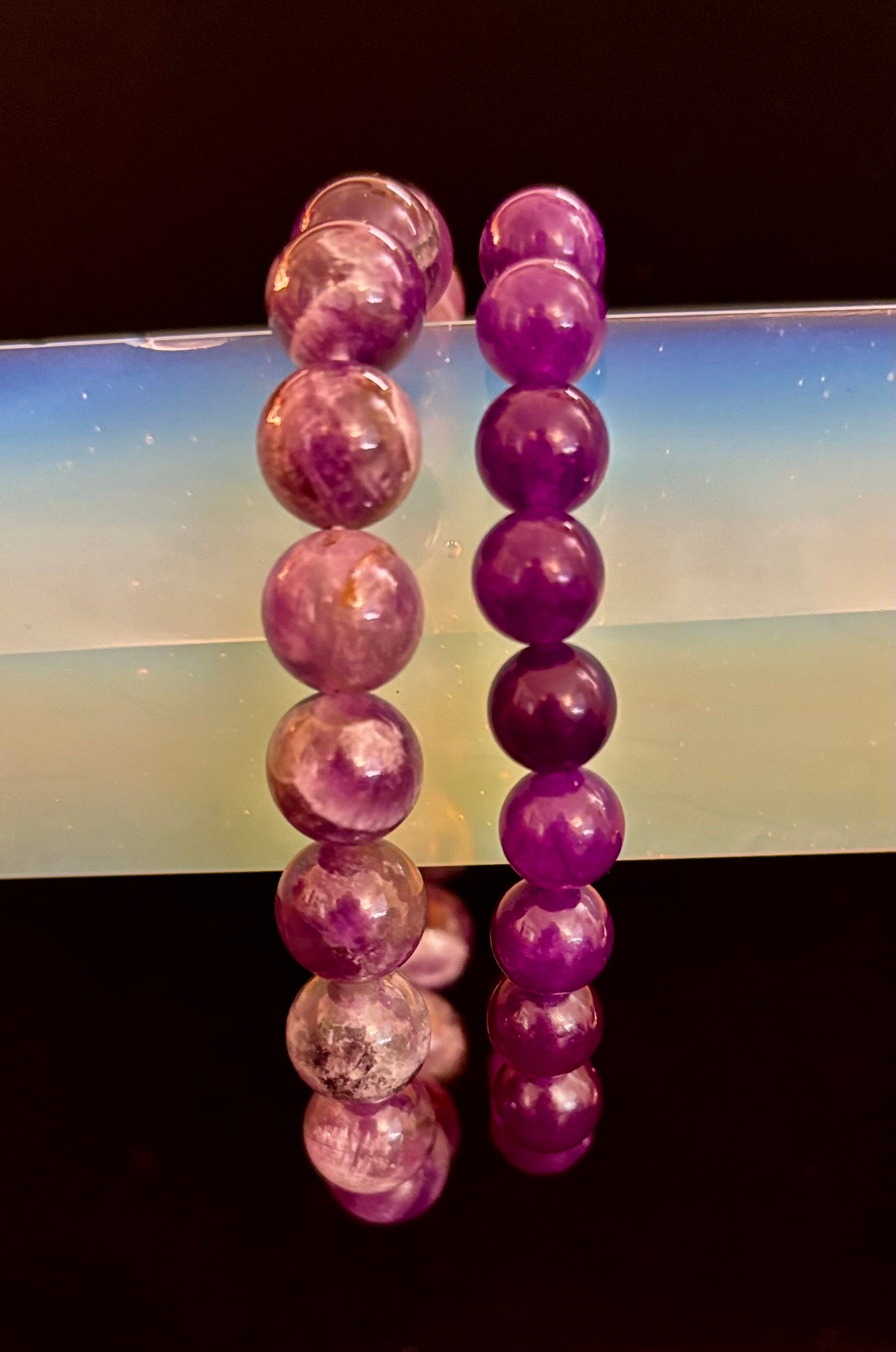 Natural Amethyst Healing Bracelet – 8mm, 10mm, or 12mm Beads | | Wiccan Center