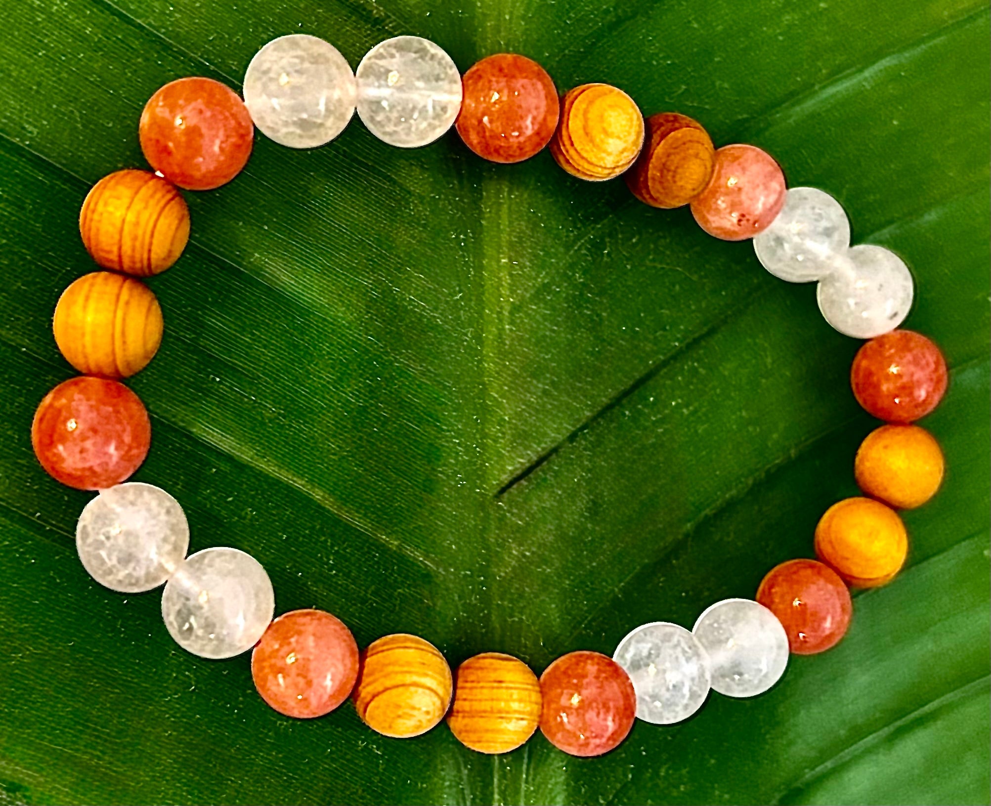 White Witch Intuition & Aura Cleansing Bracelet – Palo Santo, Selenite & Smoky Quartz | | Wiccan Center