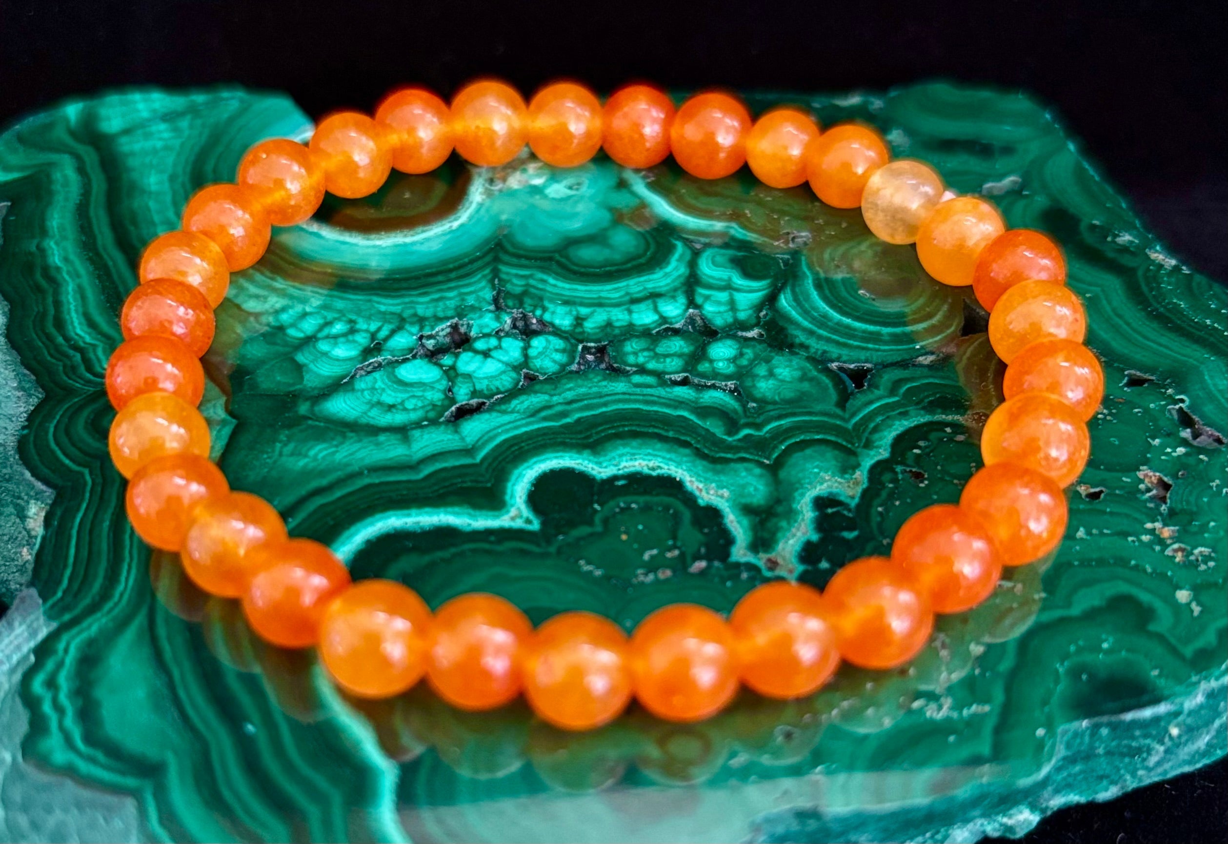 Orange Sunstone Crystal Bracelet – Joy, Confidence & Solar Chakra Healing | | Wiccan Center