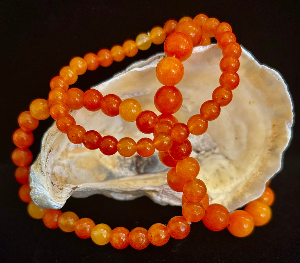 Orange Sunstone Crystal Bracelet – Joy, Confidence & Solar Chakra Healing | | Wiccan Center