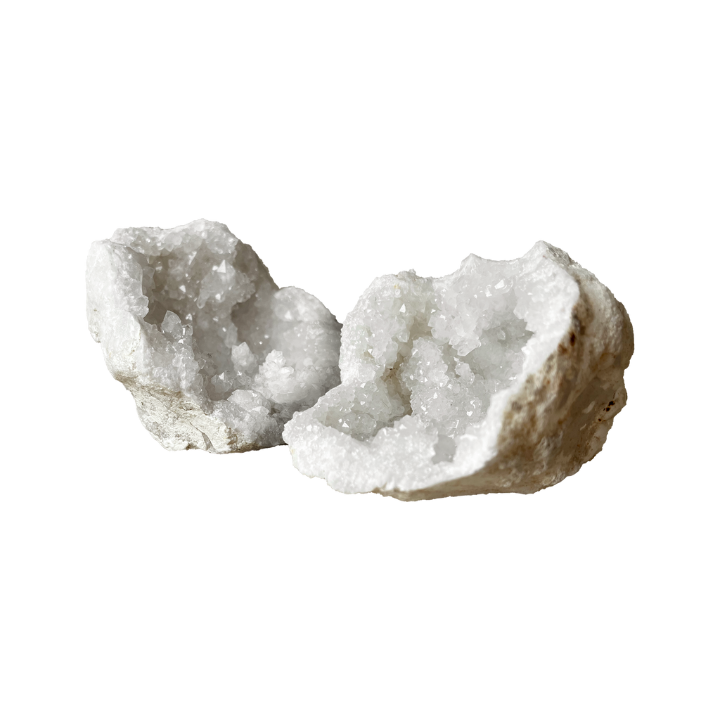 Clear Quartz Geode Halves
