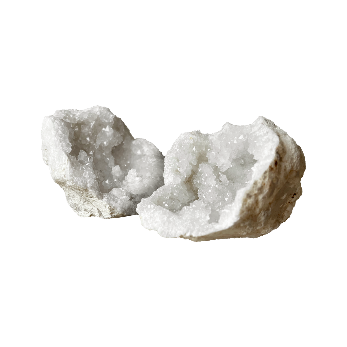 Clear Quartz Geode Halves