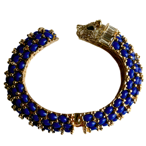 Navy Blue Panther Bracelet