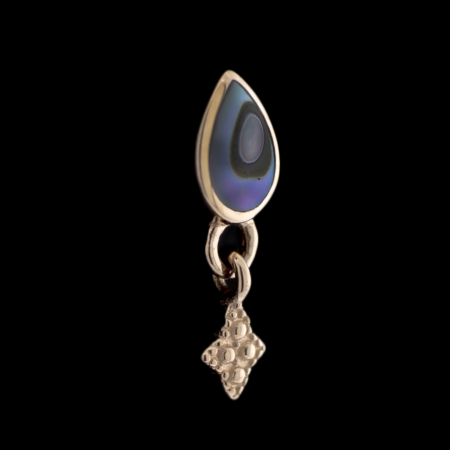 Oceanica- 14KT Gold Threadless End | Threadless End | Wiccan Center