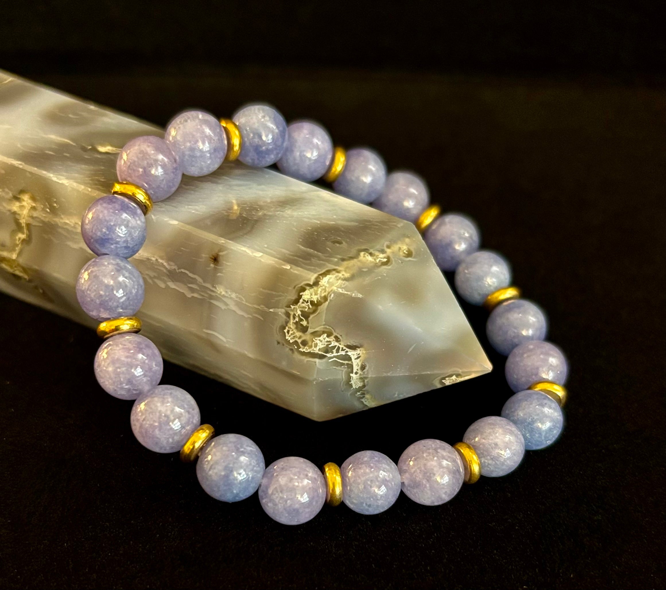 Angelite Crystal Healing Bracelet – Serenity • Reiki • Inner Peace 🪽💫 | | Wiccan Center