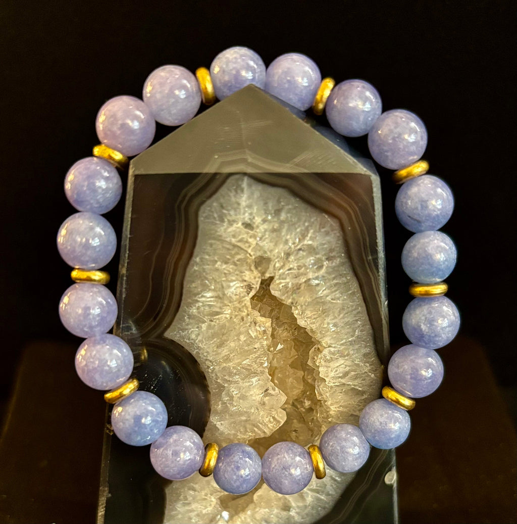 Angelite Crystal Healing Bracelet – Serenity • Reiki • Inner Peace 🪽💫 | | Wiccan Center