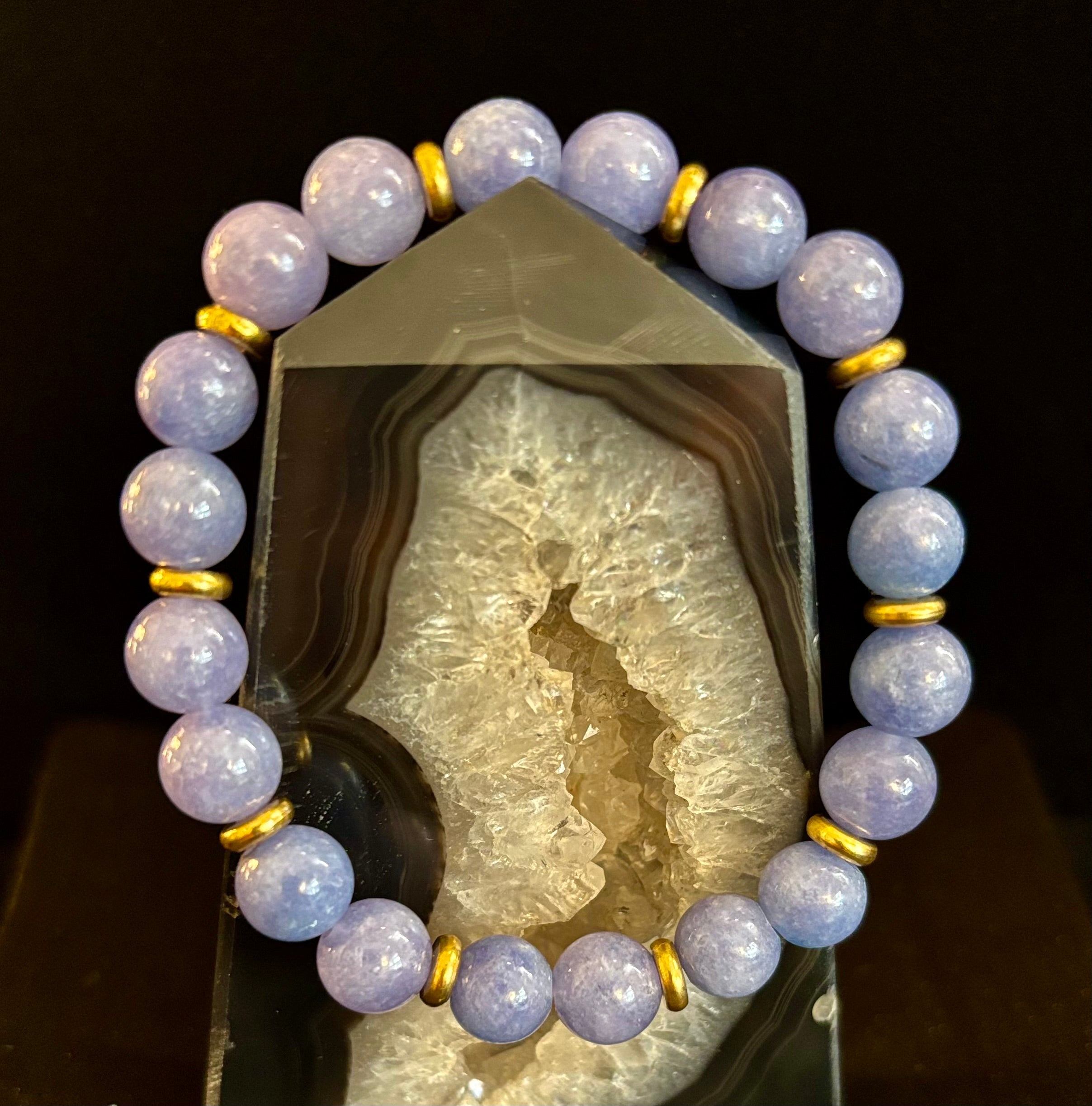Angelite Crystal Healing Bracelet – Serenity • Reiki • Inner Peace 🪽💫 | | Wiccan Center