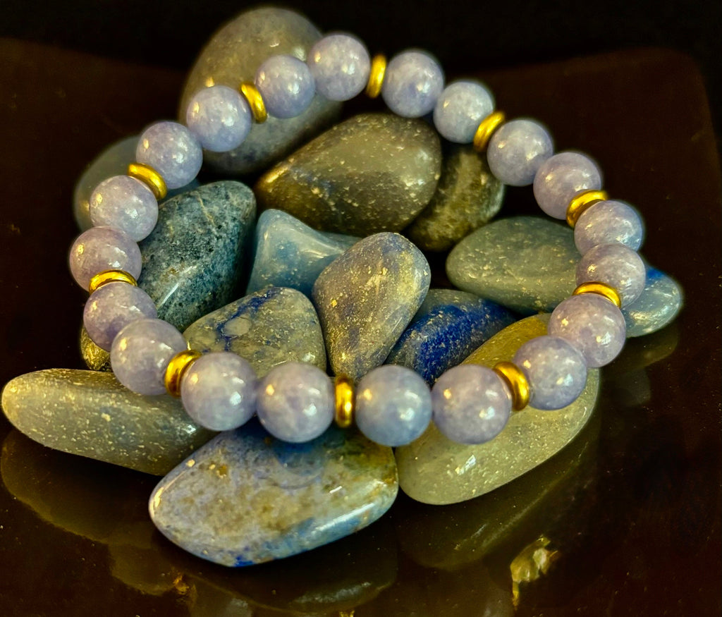 Angelite Crystal Healing Bracelet – Serenity • Reiki • Inner Peace 🪽💫 | | Wiccan Center