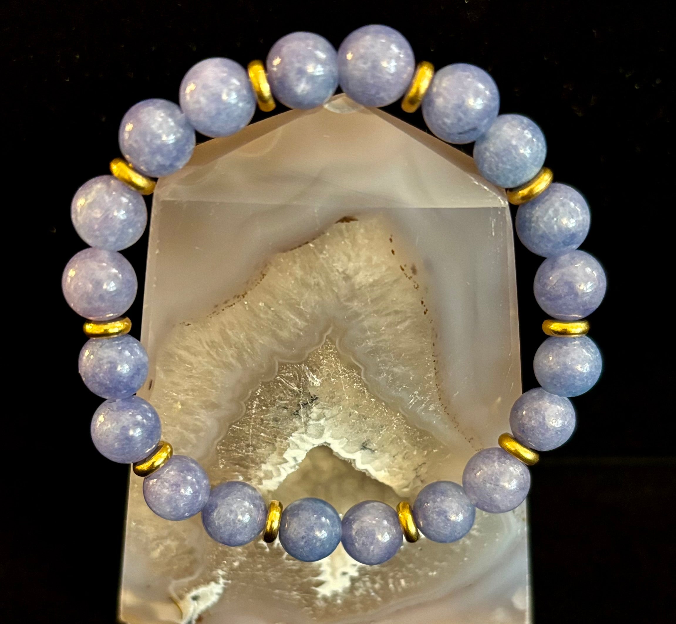 Angelite Crystal Healing Bracelet – Serenity • Reiki • Inner Peace 🪽💫 | | Wiccan Center