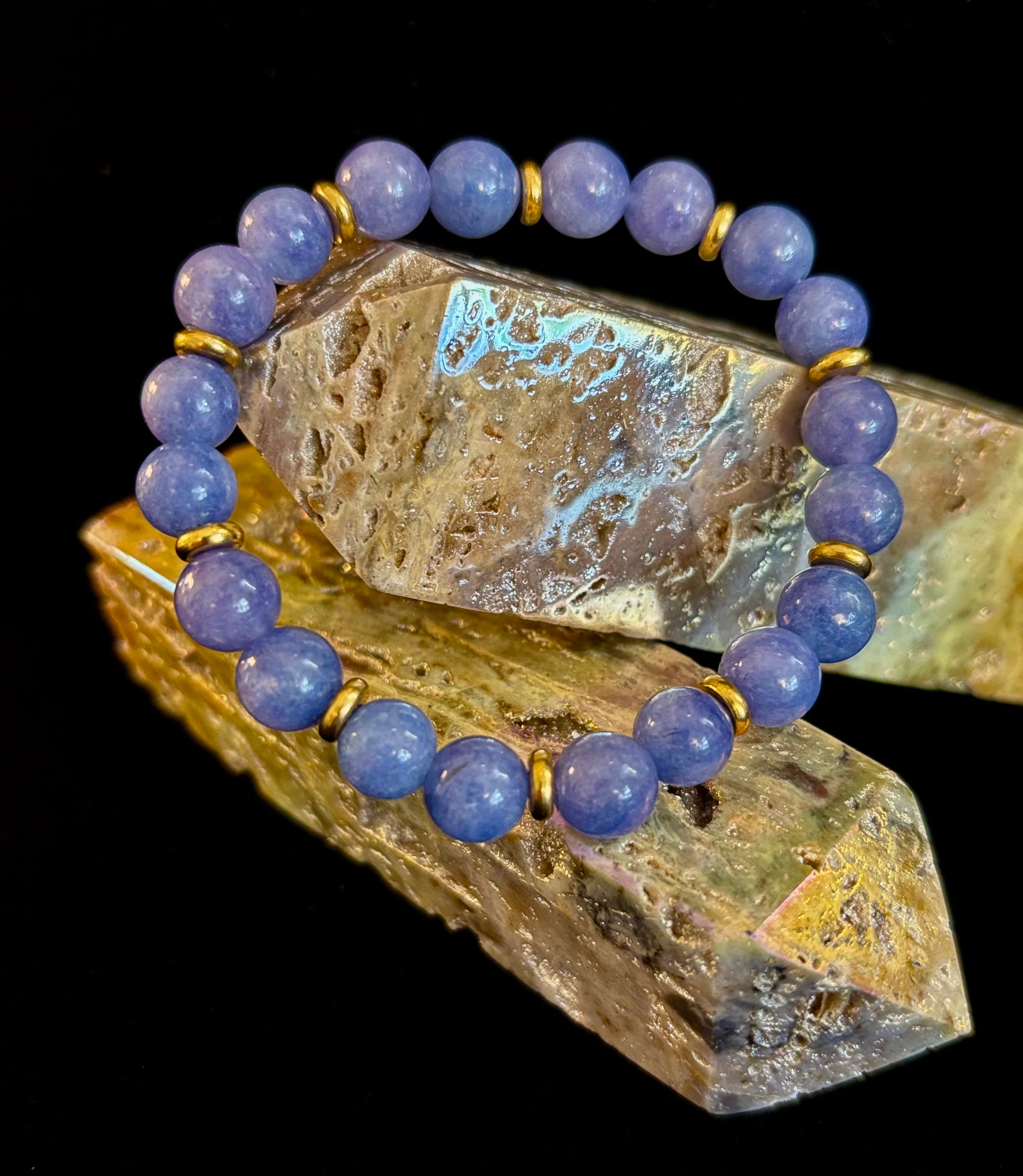 Angelite Crystal Healing Bracelet – Serenity • Reiki • Inner Peace 🪽💫 | | Wiccan Center