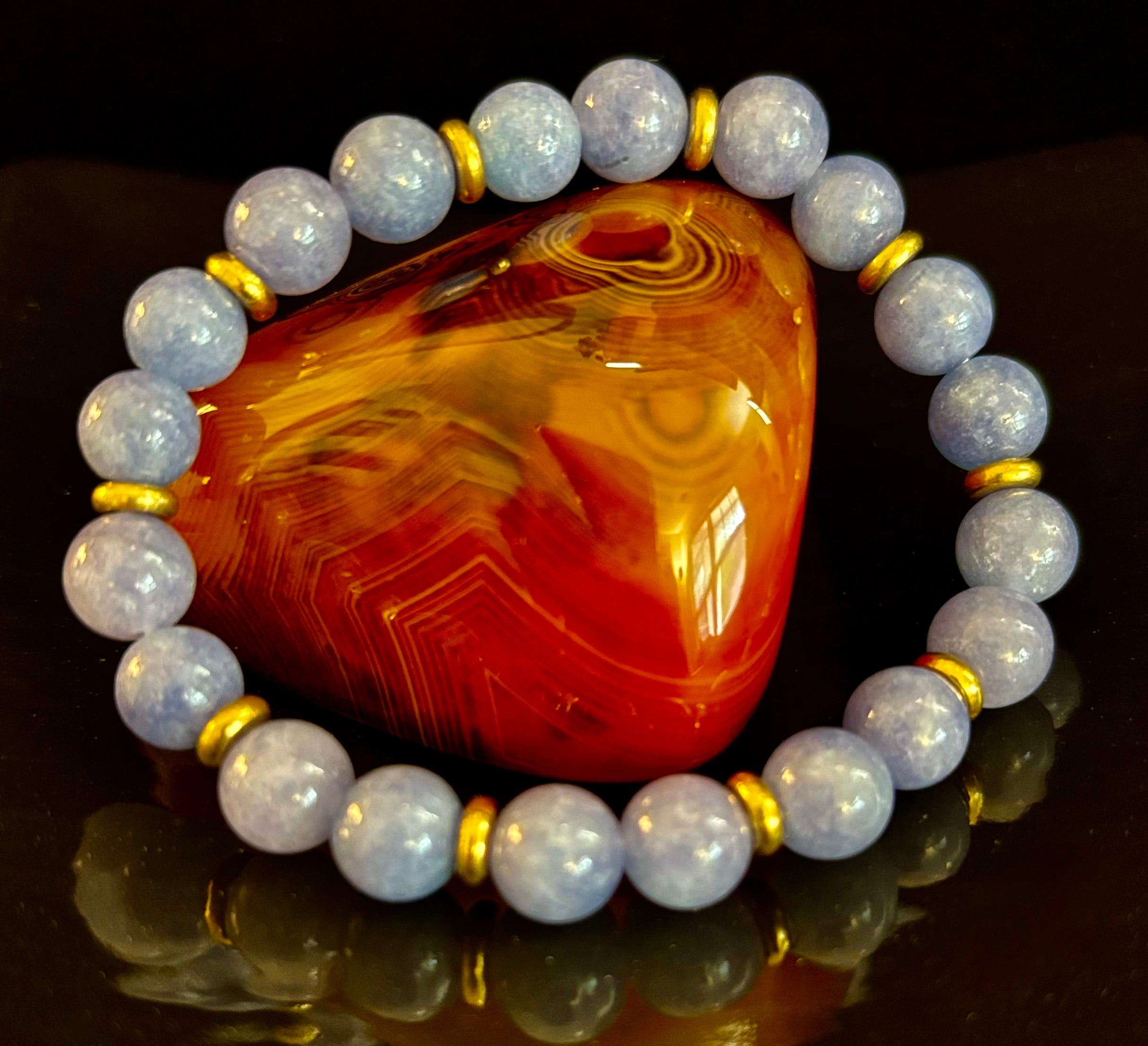Angelite Crystal Healing Bracelet – Serenity • Reiki • Inner Peace 🪽💫 | | Wiccan Center