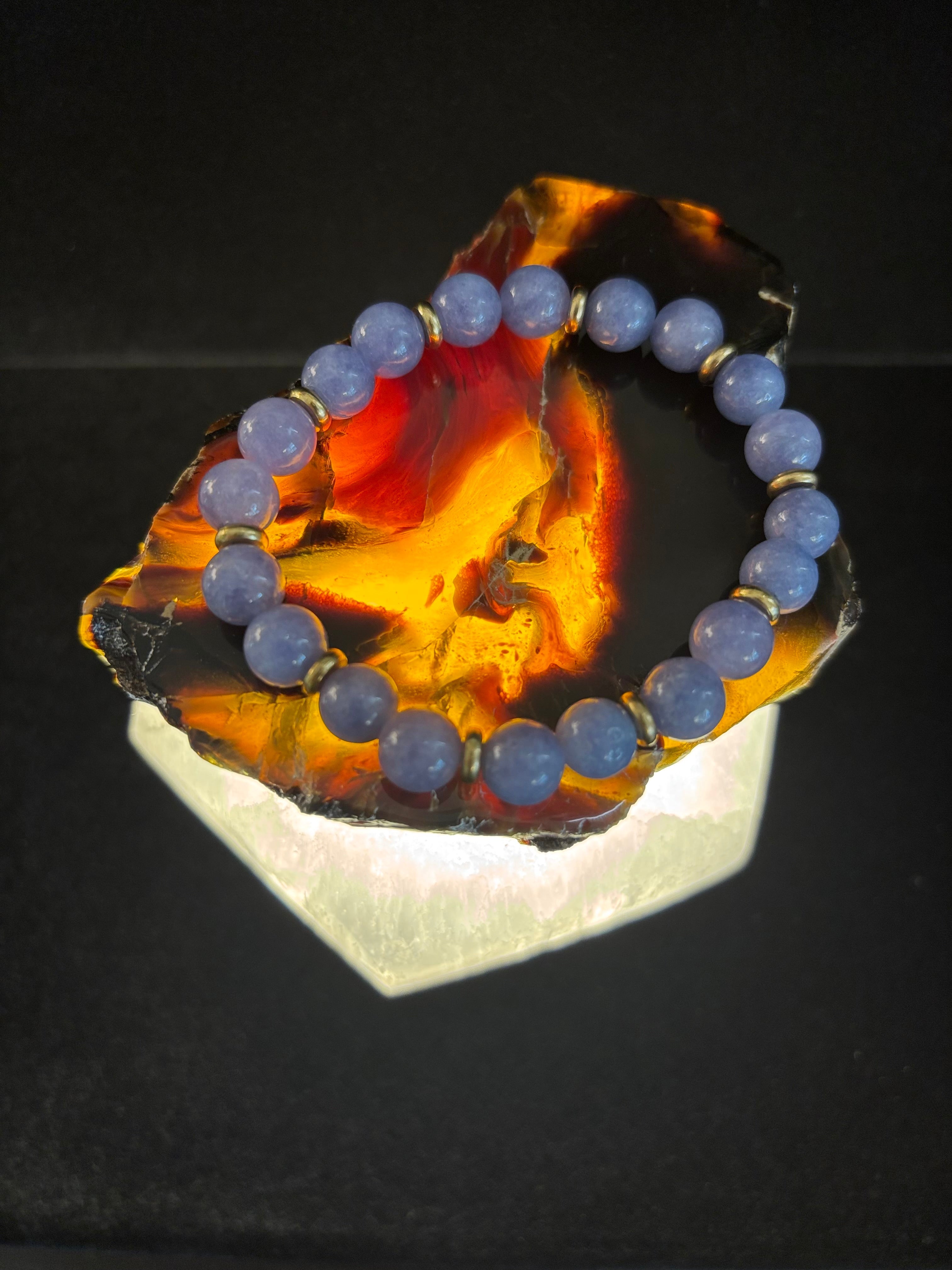 Angelite Crystal Healing Bracelet – Serenity • Reiki • Inner Peace 🪽💫 | | Wiccan Center