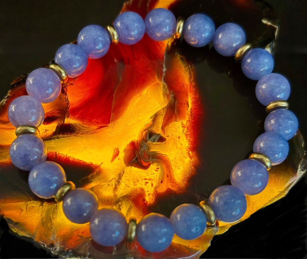 Angelite Crystal Healing Bracelet – Serenity • Reiki • Inner Peace 🪽💫 | | Wiccan Center