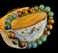 Tiger Eye & African Turquoise Beaded Bracelet for small wrists – Boost Confidence & Courage | | Wiccan Center