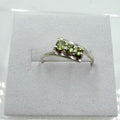 Sterling Silver Triple Circle Peridot Ring - Size 5 -Positivity, Growth & Renewal | Rings | Wiccan Center