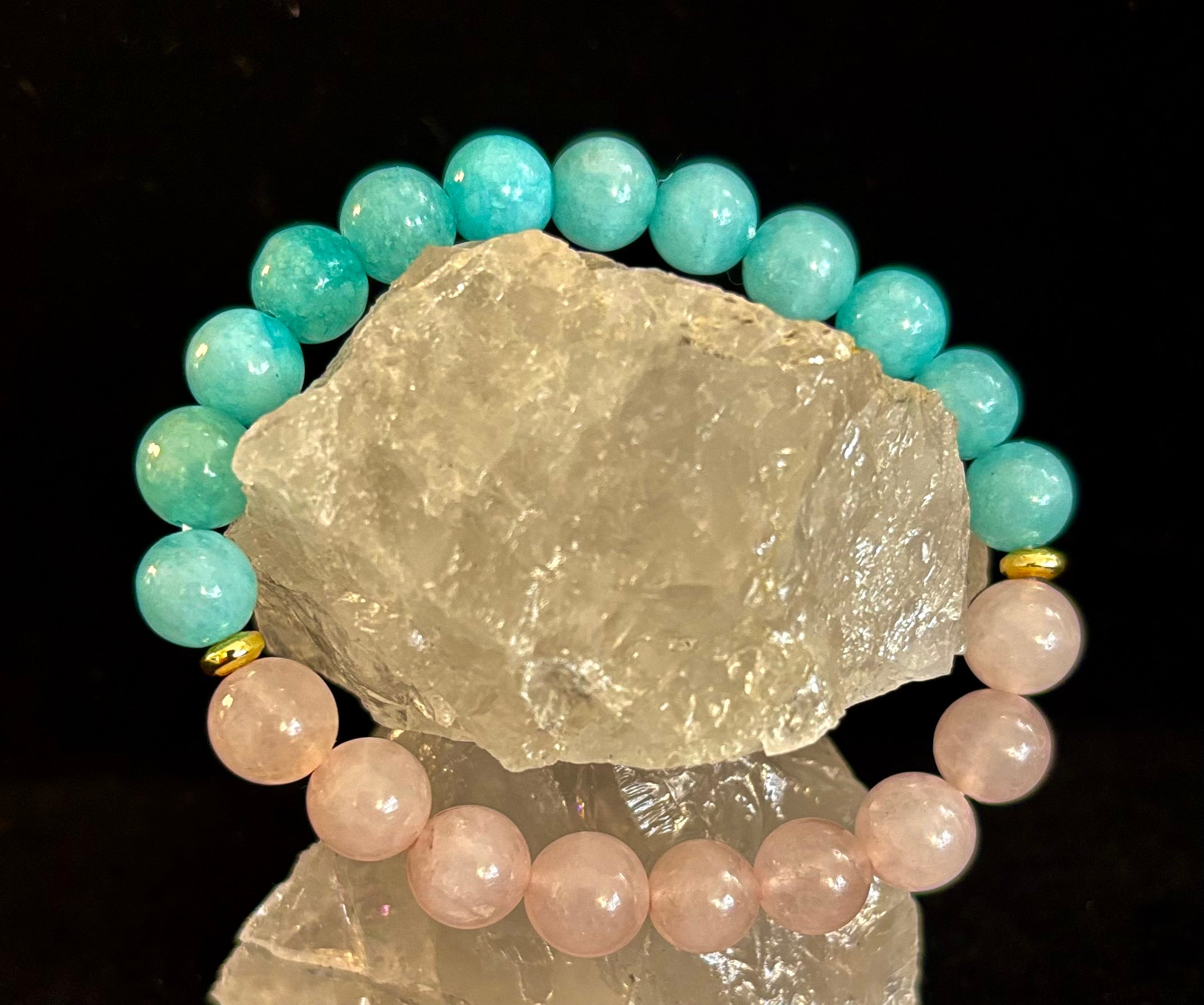 Rose Quartz & Aquamarine Healing Bracelet – Love, Calm & Emotional Clarity 💖🌊 | | Wiccan Center