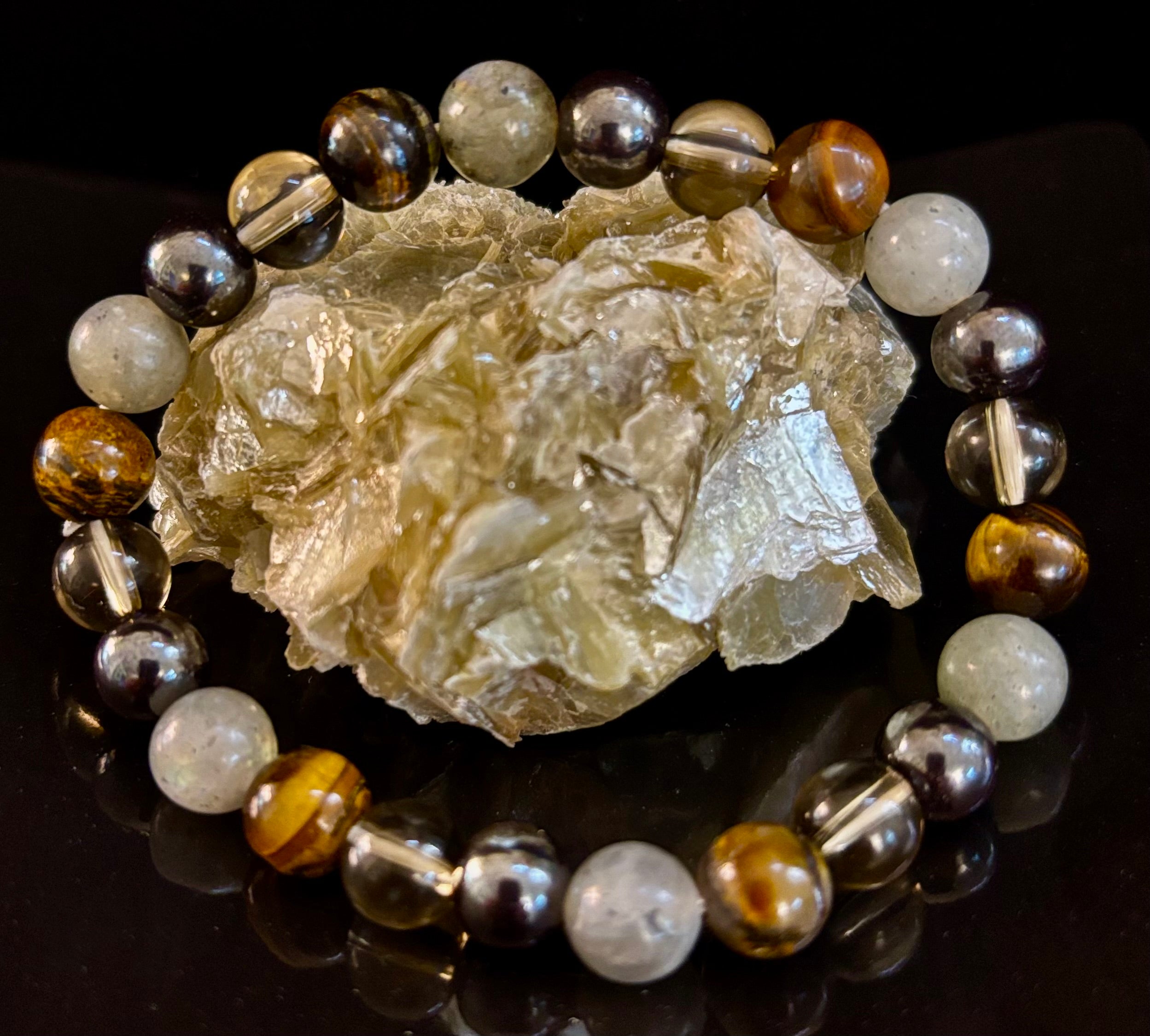 Bohemia Tiger's Eye & Labradorite Protection Bracelet – Medium Wrists | | Wiccan Center