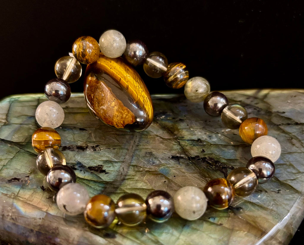 Bohemia Tiger's Eye & Labradorite Protection Bracelet – Medium Wrists | | Wiccan Center