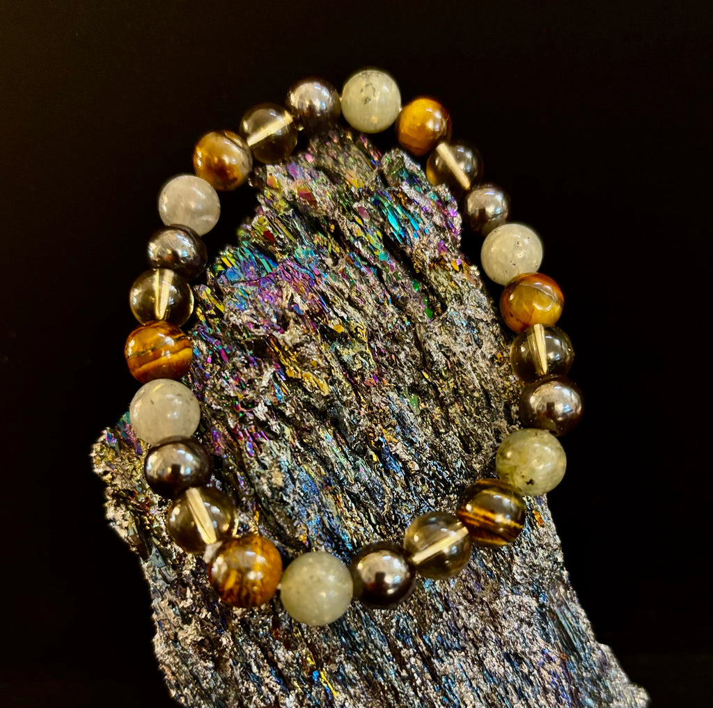 Bohemia Tiger's Eye & Labradorite Protection Bracelet – Medium Wrists | | Wiccan Center