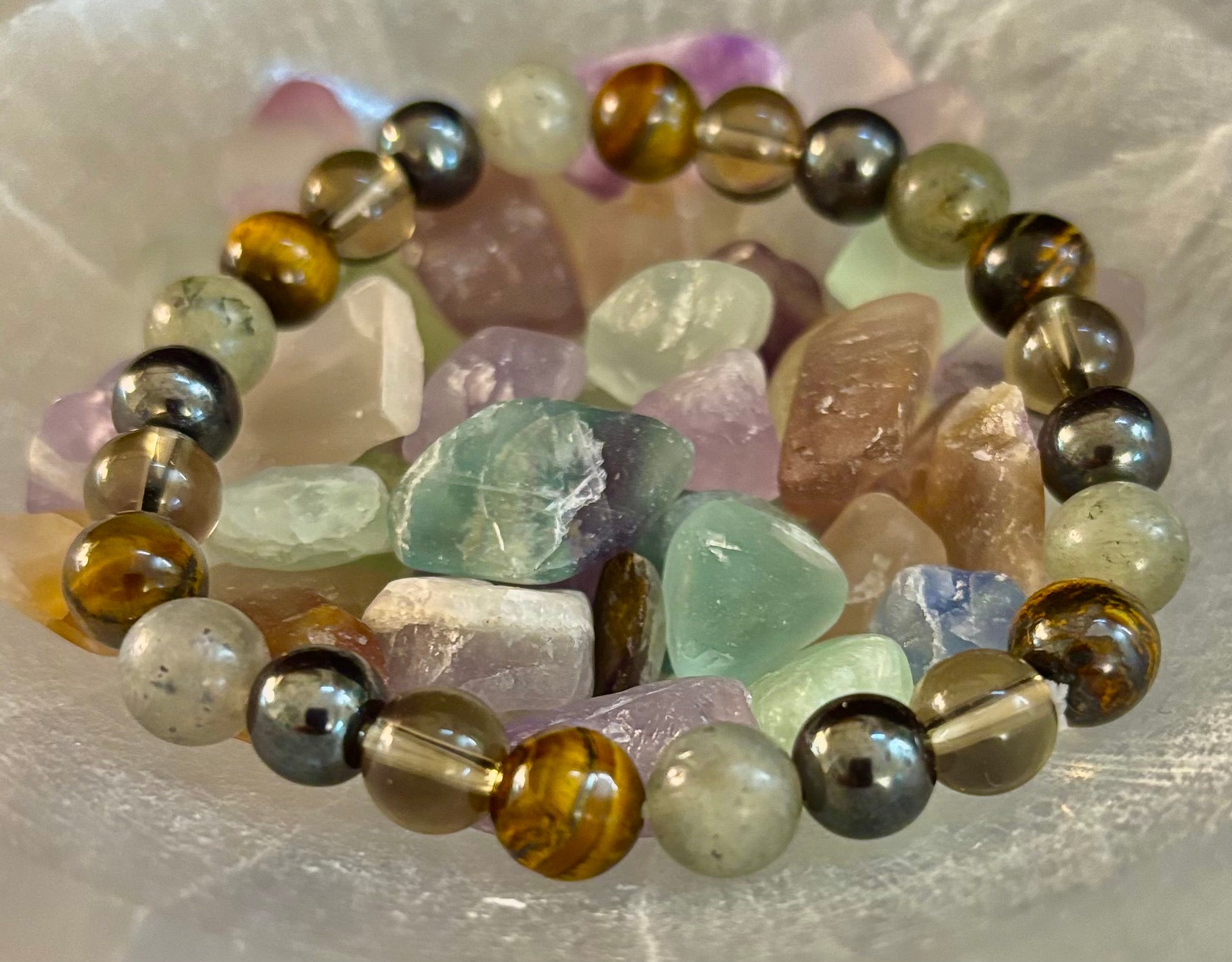 Bohemia Tiger's Eye & Labradorite Protection Bracelet – Medium Wrists | | Wiccan Center