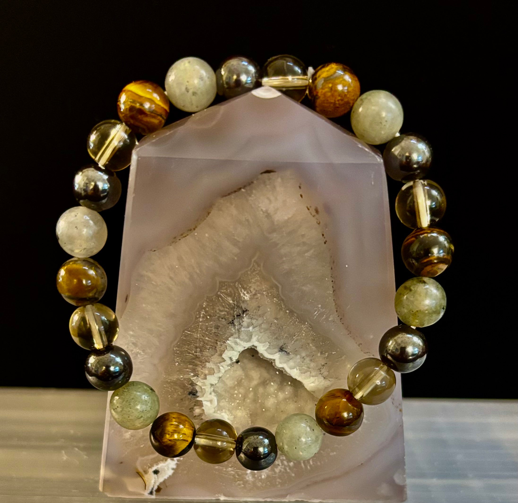 Bohemia Tiger's Eye & Labradorite Protection Bracelet – Medium Wrists | | Wiccan Center