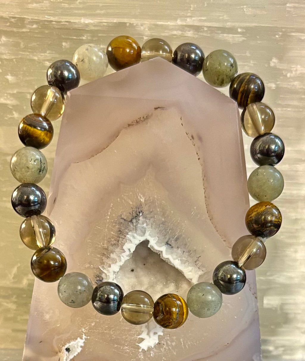 Bohemia Tiger's Eye & Labradorite Protection Bracelet – Medium Wrists | | Wiccan Center