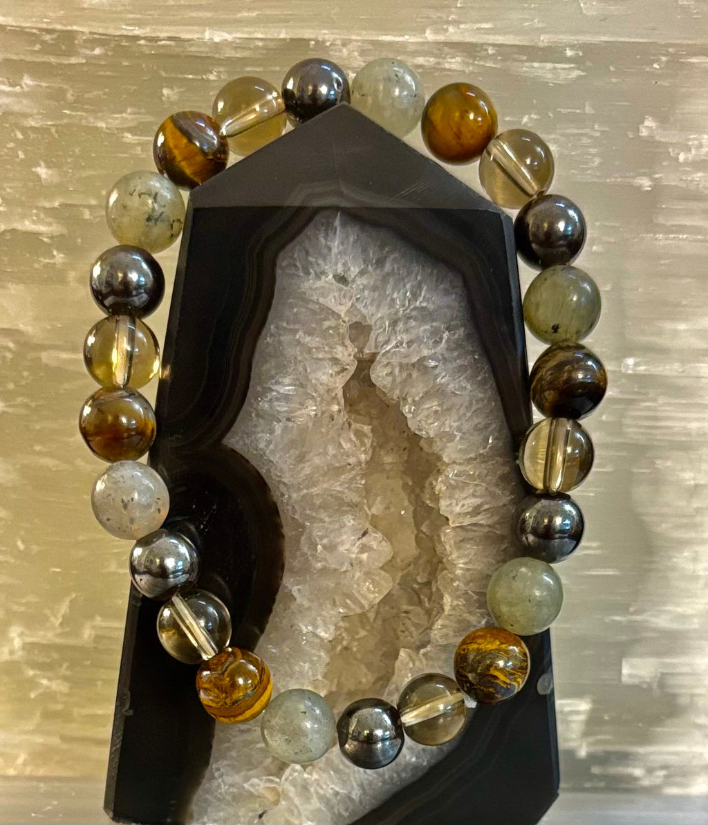 Bohemia Tiger's Eye & Labradorite Protection Bracelet – Medium Wrists | | Wiccan Center
