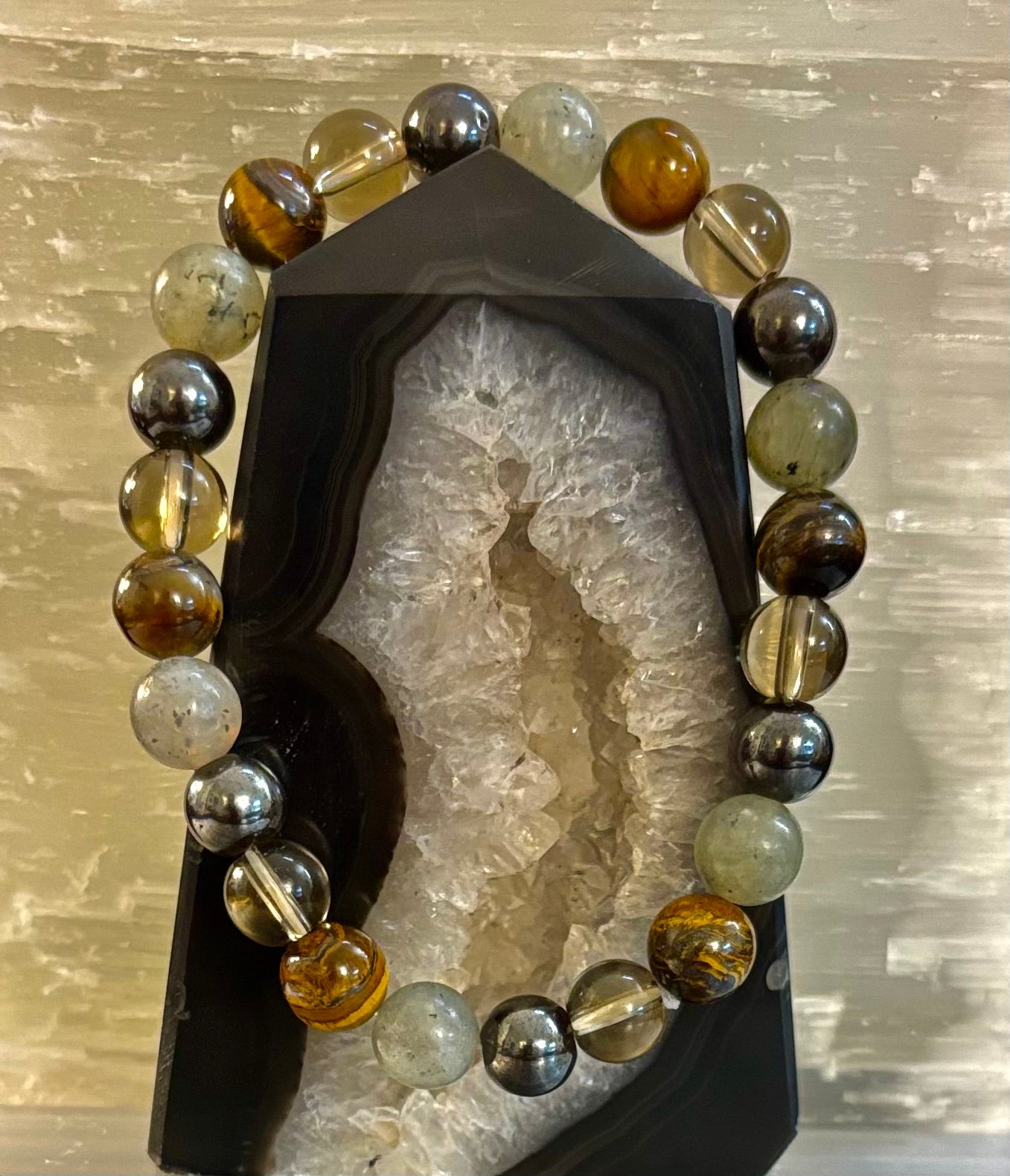 Bohemia Tiger's Eye & Labradorite Protection Bracelet – Medium Wrists | | Wiccan Center