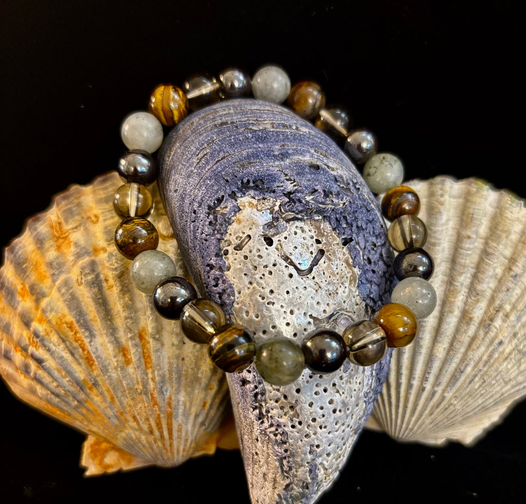 Bohemia Tiger's Eye & Labradorite Protection Bracelet – Medium Wrists | | Wiccan Center