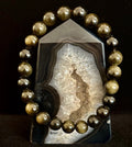 Gold Obsidian Protection Bracelet – 8mm & 10mm Beads for Small to Medium Wrists 🖤✨ | | Wiccan Center