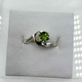 Sterling Silver Peridot Wave Ring - Size 10 -Positivity, Growth & Renewal | Rings | Wiccan Center
