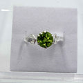 Sterling Silver Buckle Banded Peridot Ring - Size 6 -Positivity, Growth & Renewal | Rings | Wiccan Center