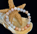 Handmade Flower Agate Bracelet – 8mm Natural Stone Beads for Small to Medium Wrists | | Wiccan Center