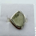 Sterling Silver Bezeled Libyan Desert Glass Ring - Size 6- Cosmic, Illuminating & Transformative | Rings | Wiccan Center