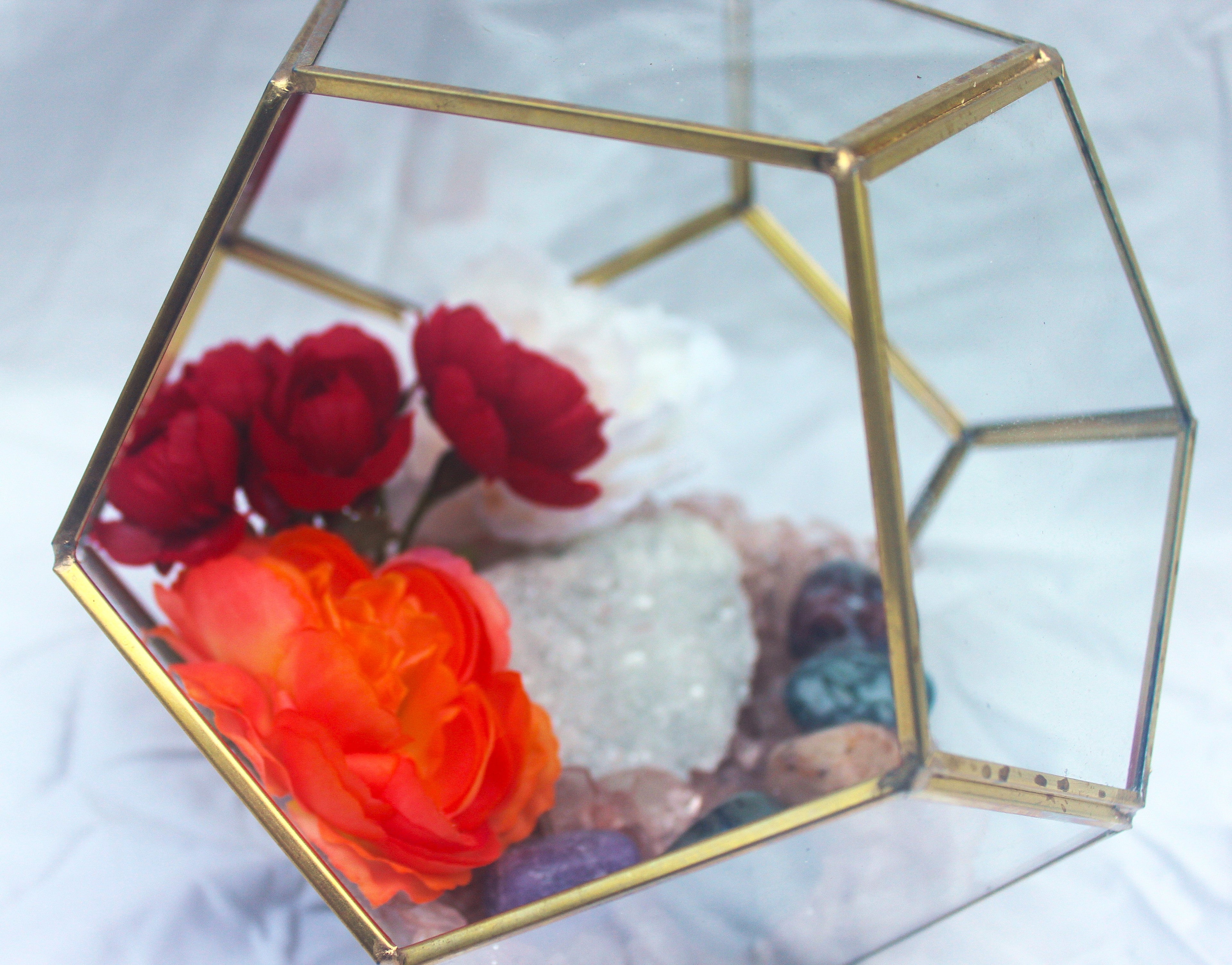 Crystal Geode Terrarium Sugar Quartz - The Sweet Spot | | Wiccan Center