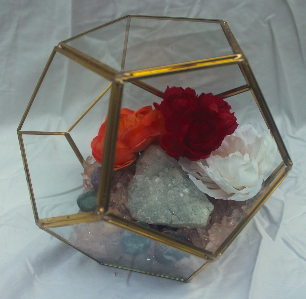 Crystal Geode Terrarium Sugar Quartz - The Sweet Spot | | Wiccan Center