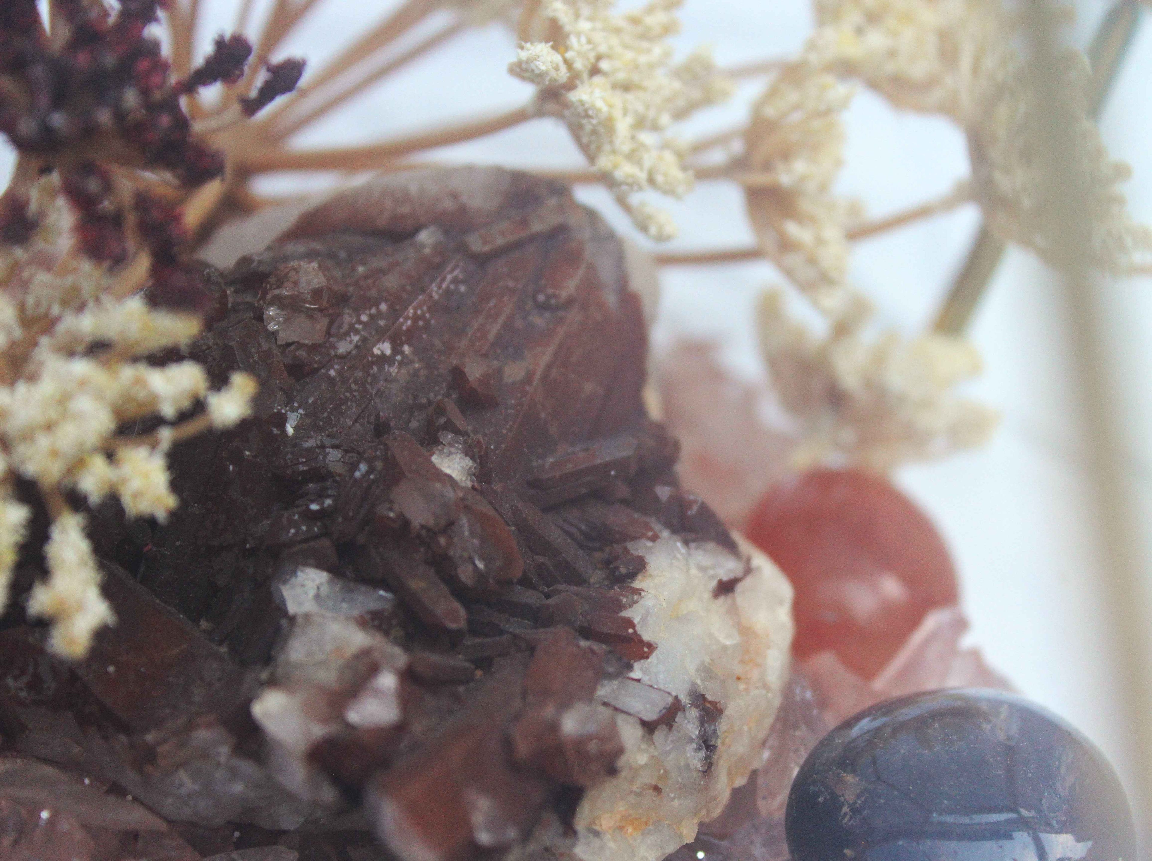 Crystal Geode Terrarium Hematoid Quartz - Grounded Garden | | Wiccan Center